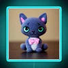 Cute Amigurumi Kitten Original Collection RGB Neon Sign - Image 2