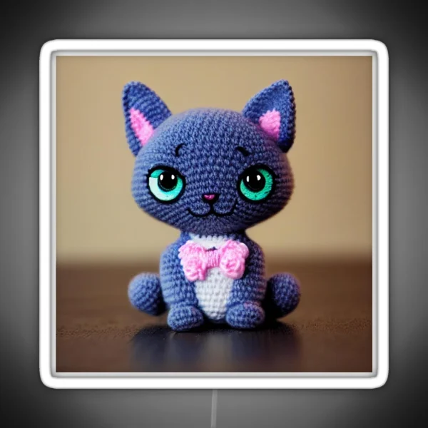 Cute Amigurumi Kitten Original Collection RGB Neon Sign