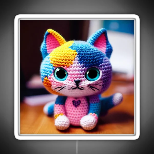 Cute Amigurumi Kitten Original Collection RGB Neon Sign