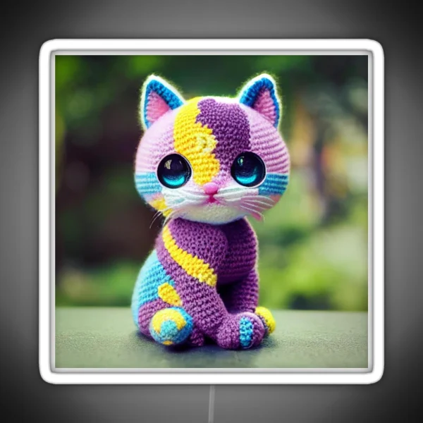 Cute Amigurumi Kitten Original Collection RGB Neon Sign
