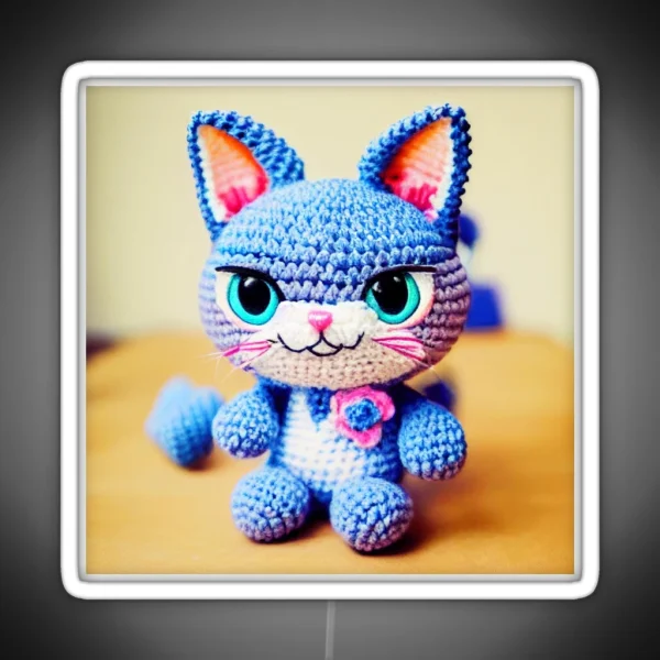 Cute Amigurumi Kitten Original Collection RGB Neon Sign