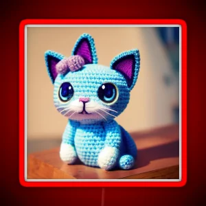 Cute Amigurumi Kitten Original Collection RGB Neon Sign