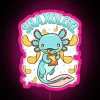 Cute And Funny Snaxolotl Adorable Snacking Axolotl RGB Neon Sign - Image 6