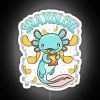 Cute And Funny Snaxolotl Adorable Snacking Axolotl RGB Neon Sign