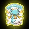 Cute And Funny Snaxolotl Adorable Snacking Axolotl RGB Neon Sign - Image 5