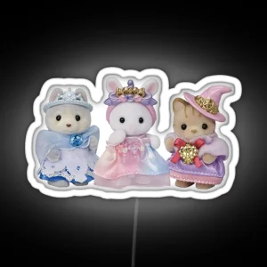 Cute Animal Princesses RGB Neon Sign