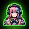 Cute Anime Gamer Girl RGB Neon Sign - Image 4