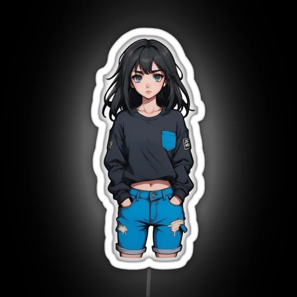 Cute Anime Girl Led RGB Neon Sign