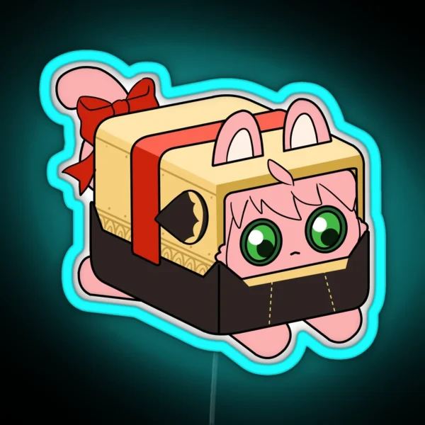Cute Anya Cat RGB Neon Sign