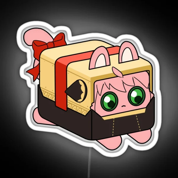 Cute Anya Cat RGB Neon Sign