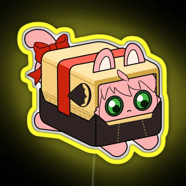 Cute Anya Cat RGB Neon Sign