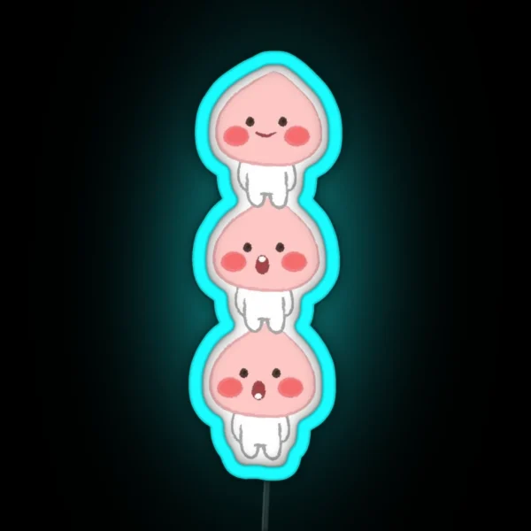 Cute Apeach Triplets RGB Neon Sign