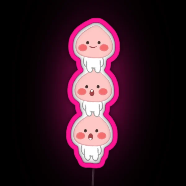 Cute Apeach Triplets RGB Neon Sign