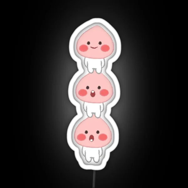 Cute Apeach Triplets RGB Neon Sign