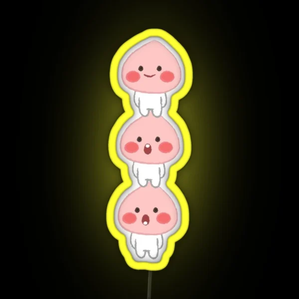 Cute Apeach Triplets RGB Neon Sign