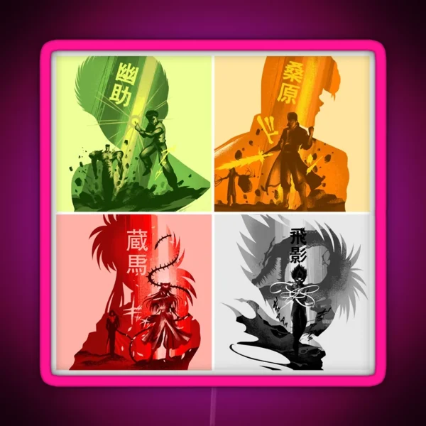 Cute Awesome Detectives Of Spirit World RGB Neon Sign