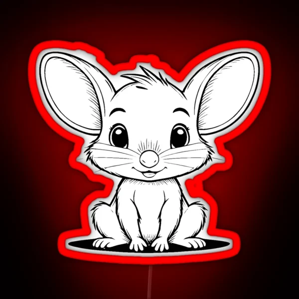 Cute Baby Bandicoot Animal Outline RGB Neon Sign