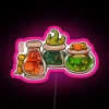 Cute Baby Froglets Playing With Fantasy Potions Artwork Asian Style RGB Neon Sign - Image 6