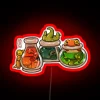 Cute Baby Froglets Playing With Fantasy Potions Artwork Asian Style RGB Neon Sign - Image 2