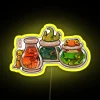 Cute Baby Froglets Playing With Fantasy Potions Artwork Asian Style RGB Neon Sign - Image 5