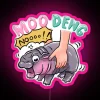 Cute Baby Pygmy Hippo Moodeng Bouncy Pig RGB Neon Sign