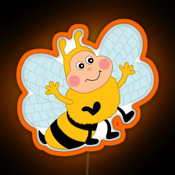 Cute Bee RGB Neon Sign