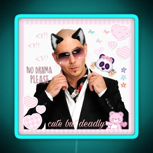 Cute But Deadly Mr Worldwide RGB Neon Sign
