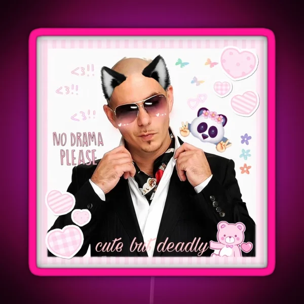 Cute But Deadly Mr Worldwide RGB Neon Sign