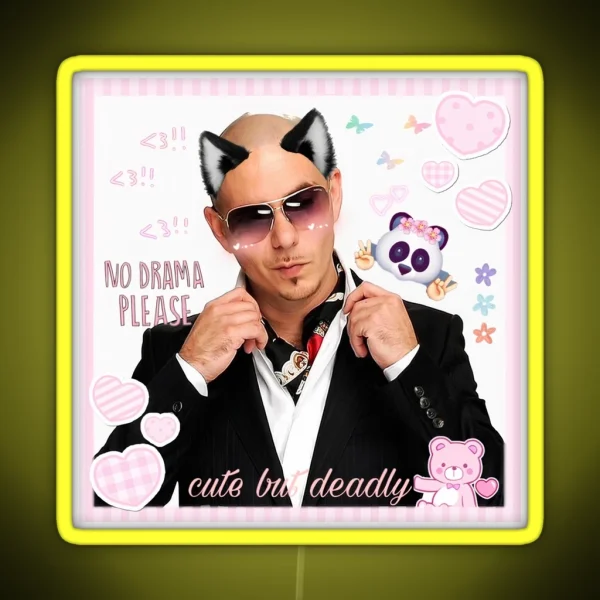 Cute But Deadly Mr Worldwide RGB Neon Sign