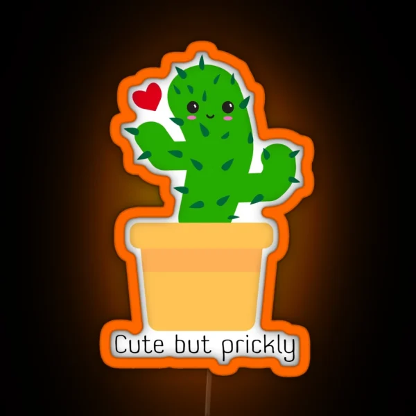 Cute But Prickly Cactus RGB Neon Sign