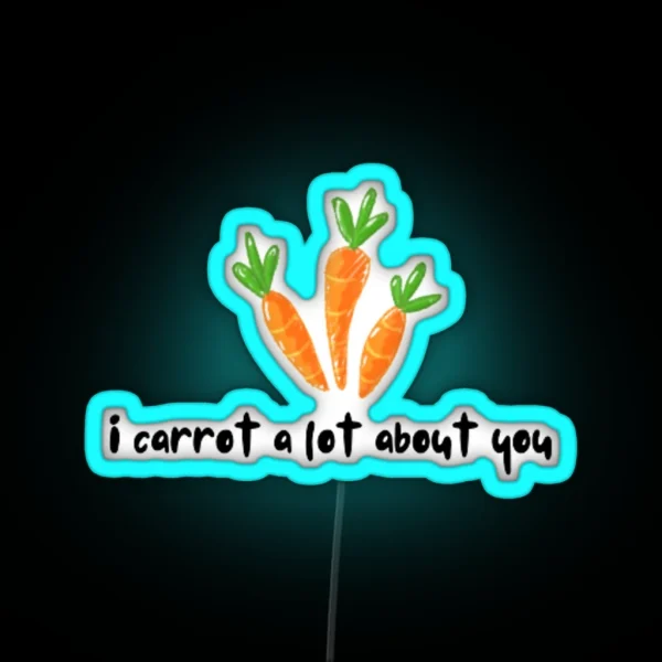 Cute Carrote Pun RGB Neon Sign