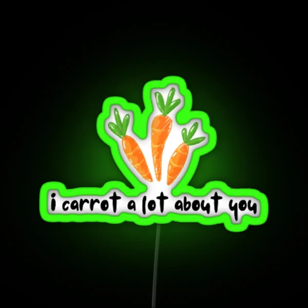 Cute Carrote Pun RGB Neon Sign