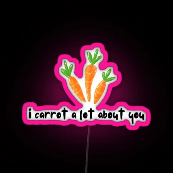 Cute Carrote Pun RGB Neon Sign
