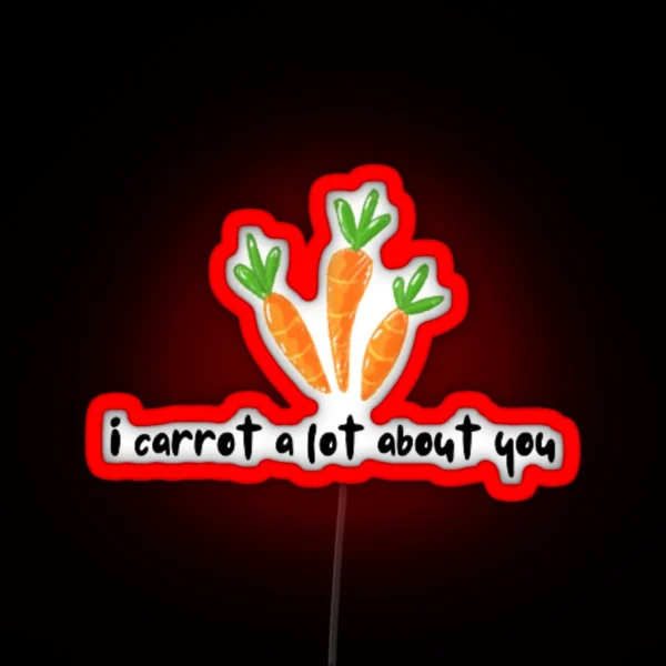 Cute Carrote Pun RGB Neon Sign