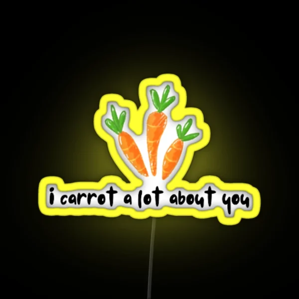 Cute Carrote Pun RGB Neon Sign