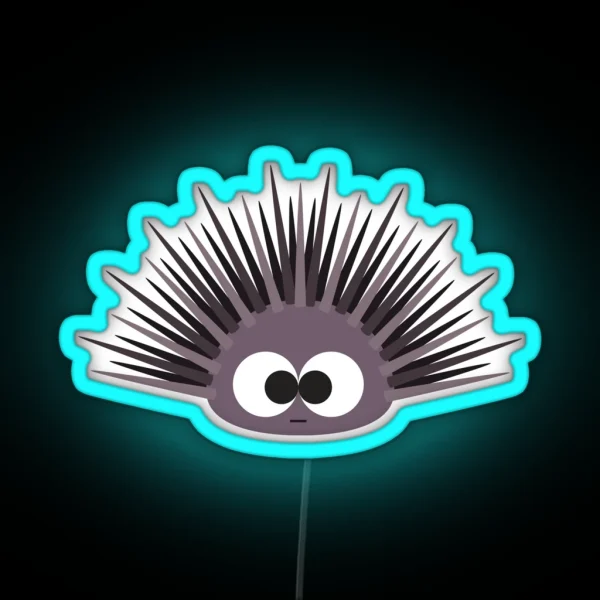 Cute Cartoon Urchin RGB Neon Sign