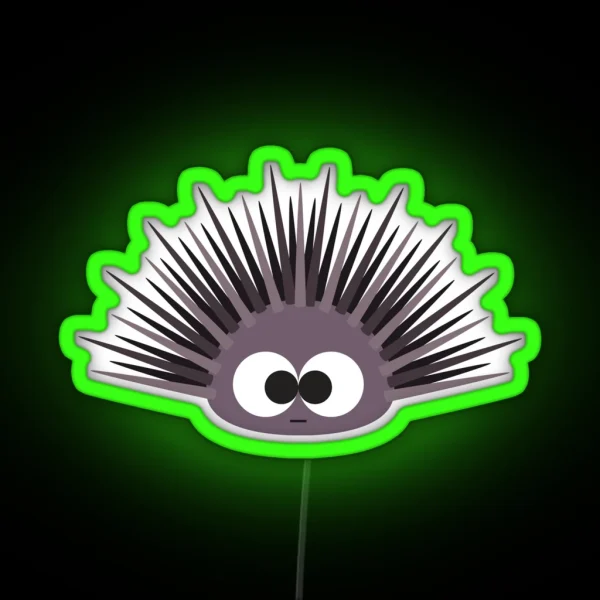 Cute Cartoon Urchin RGB Neon Sign
