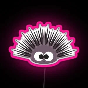 Cute Cartoon Urchin RGB Neon Sign