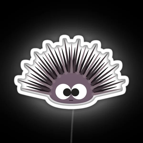 Cute Cartoon Urchin RGB Neon Sign