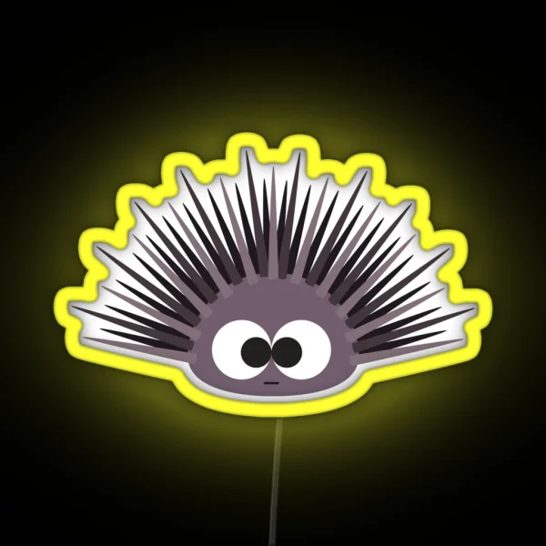 Cute Cartoon Urchin RGB Neon Sign