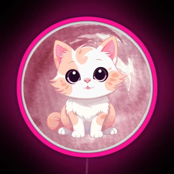Cute Cat Animestyle RGB Neon Sign