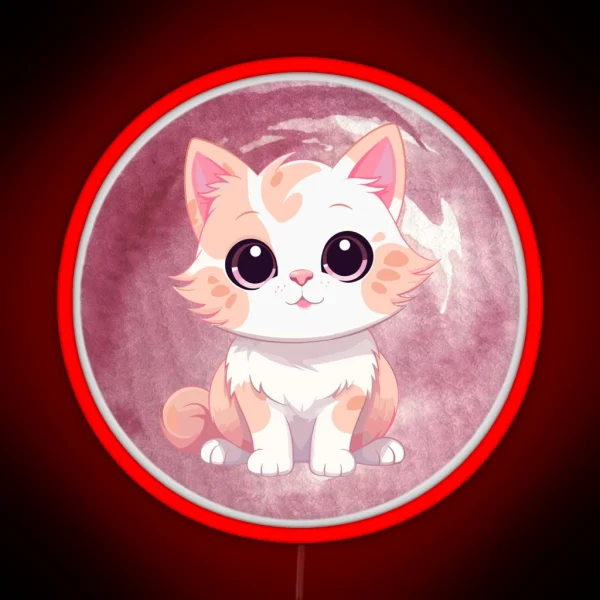 Cute Cat Animestyle RGB Neon Sign