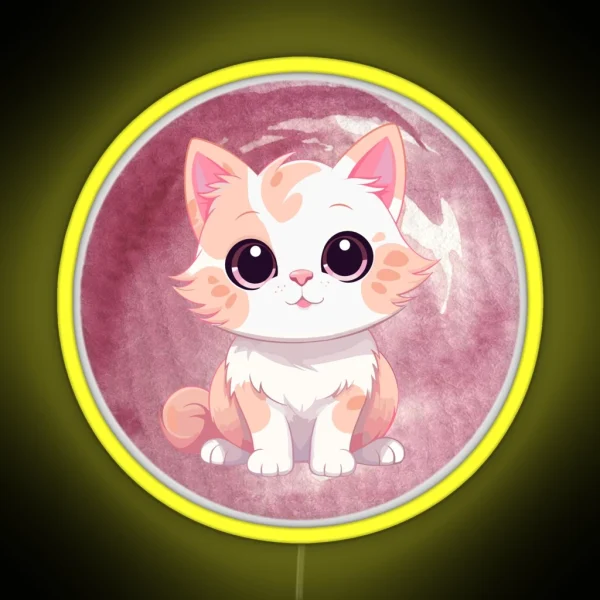 Cute Cat Animestyle RGB Neon Sign