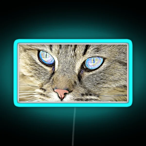 Cute Cat Eyes RGB Neon Sign