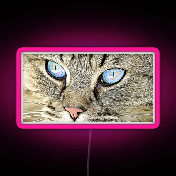 Cute Cat Eyes RGB Neon Sign