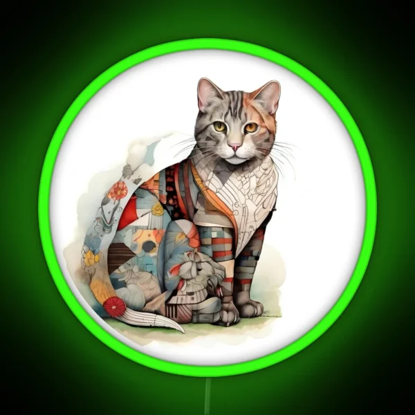 Cute Cat RGB Neon Sign