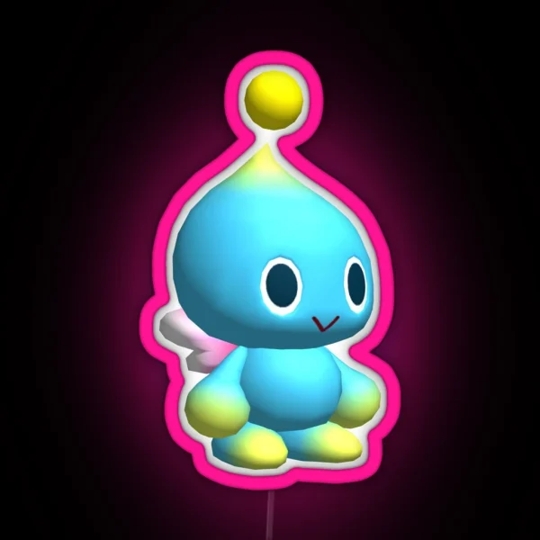 Cute Chao Sonic The Hedgehog Led Phone Case RGB Neon Sign
