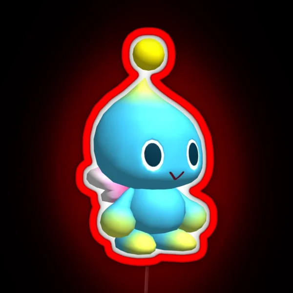 Cute Chao Sonic The Hedgehog Led Phone Case RGB Neon Sign