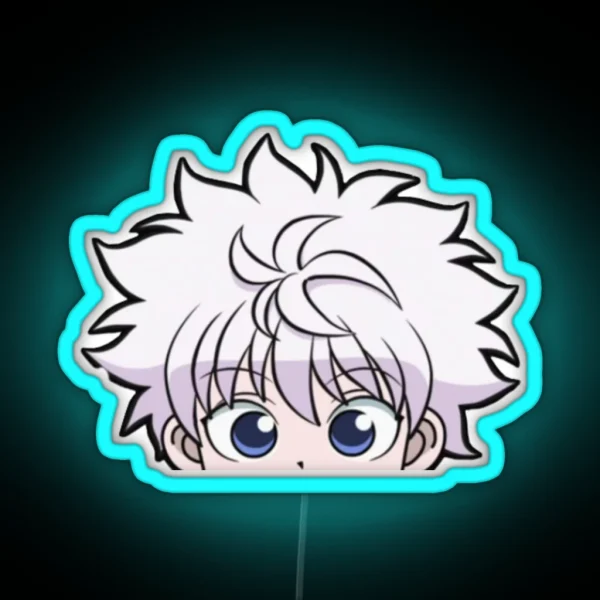 Cute Chibi Anime Peeker RGB Neon Sign