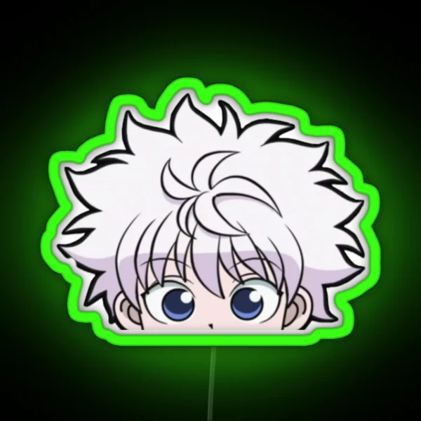 Cute Chibi Anime Peeker RGB Neon Sign